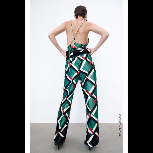 ZARA 2 Piece Geometric Print Pants M and Shirt S - Picture 4 of 5